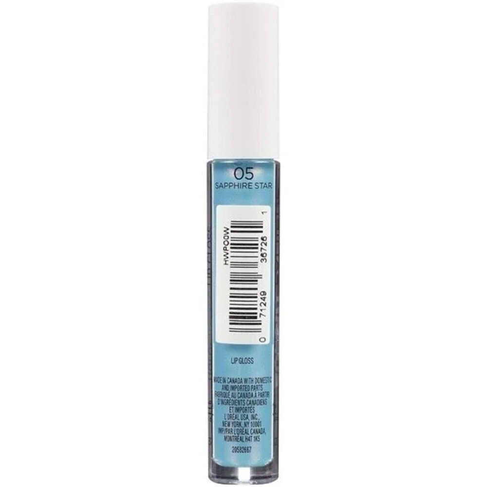 L'Oreal Makeup Infallible Galaxy Lumiere Holographic Lip Gloss, 05 Sapphire Star
